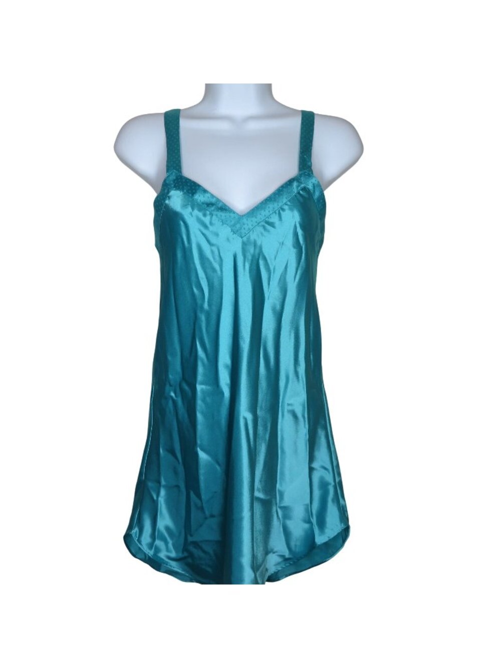 Vintage Partners by Mervyns Womens Teal Blue Nightgown Small Knee Length